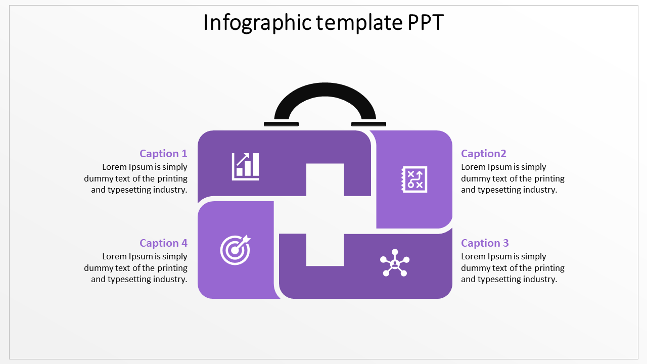 Free - Attractive Infographic Template PPT In Purple Color